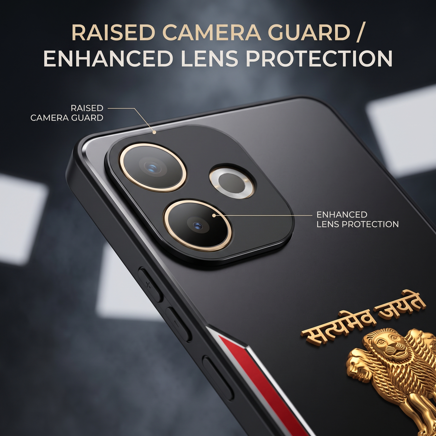 Oppo A5 Pro 5G Satyamev Jayate 3D Metal Aluminium Back Case