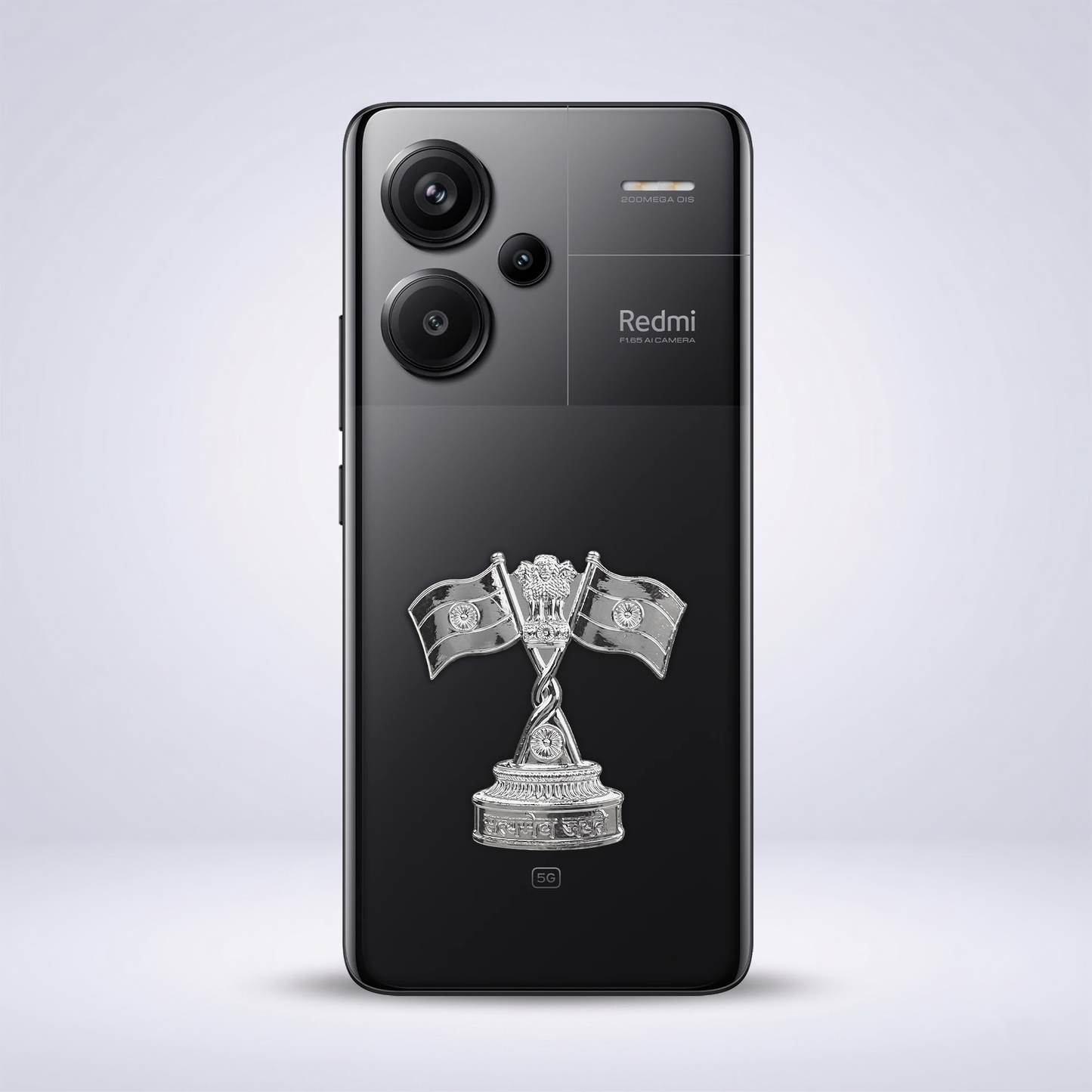 Redmi Note 13 Pro+ 5G Compatible Satyamev Jayate 3D Metal Emblem Sticker