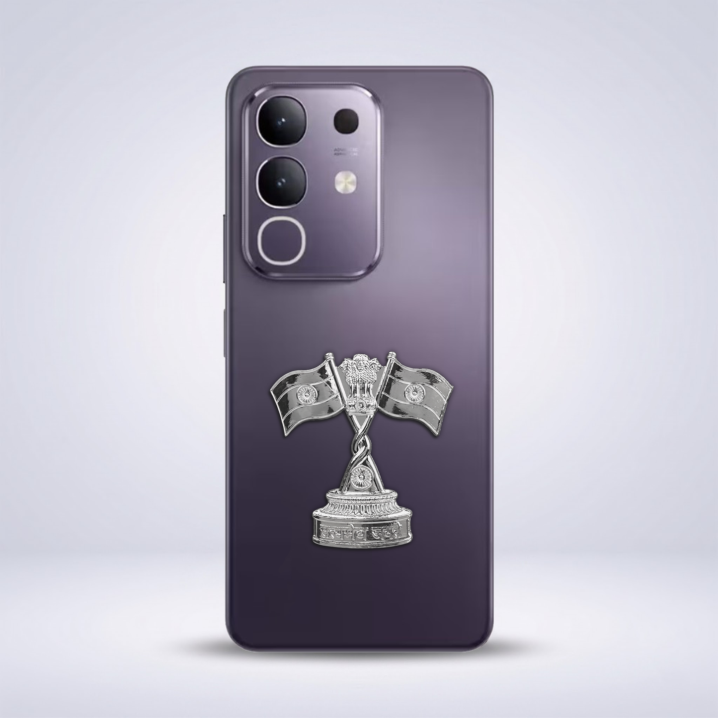 Vivo T4x 5G Compatible Satyamev Jayate 3D Metal Emblem Sticker