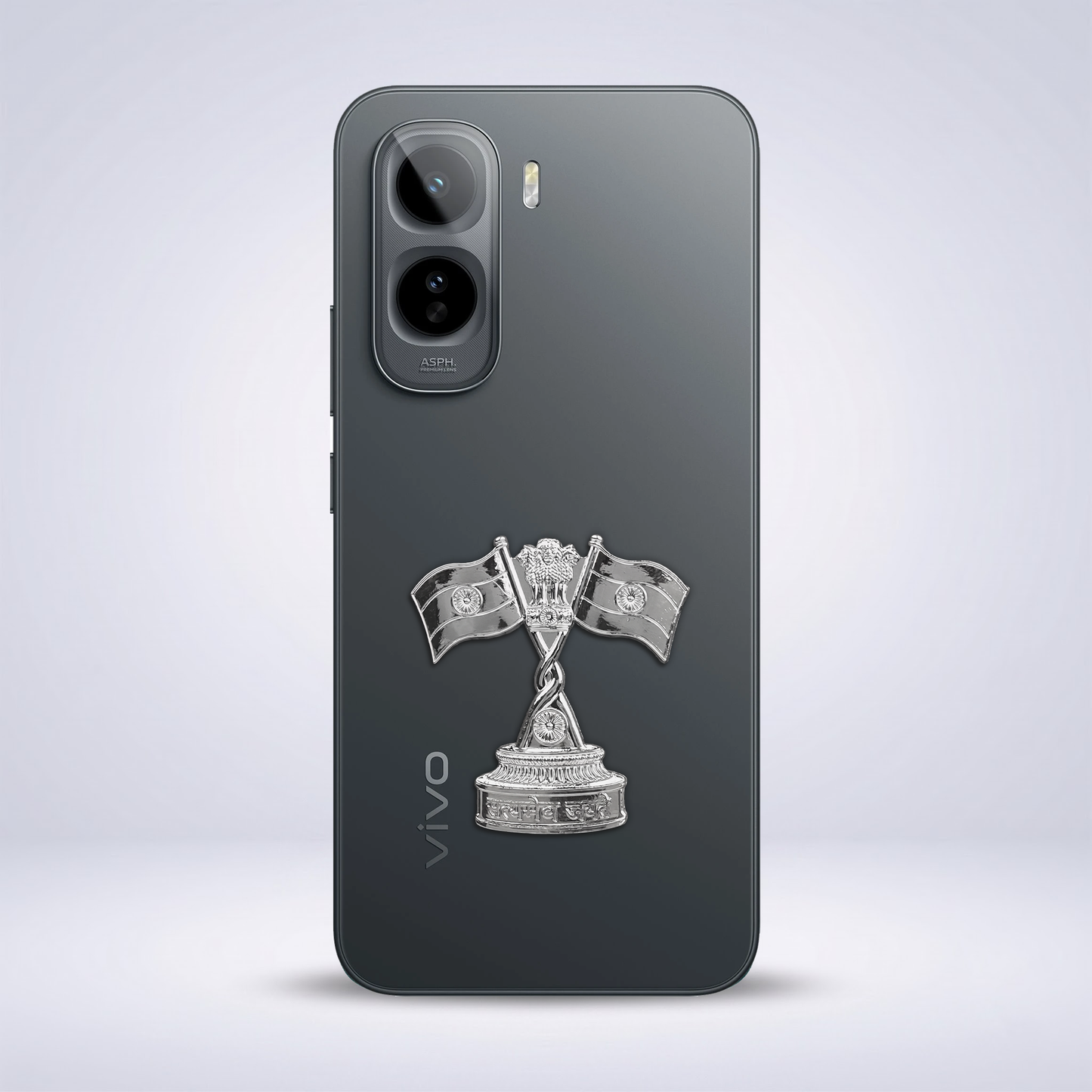 Vivo T5 Pro 5G Compatible Satyamev Jayate 3D Metal Emblem Sticker