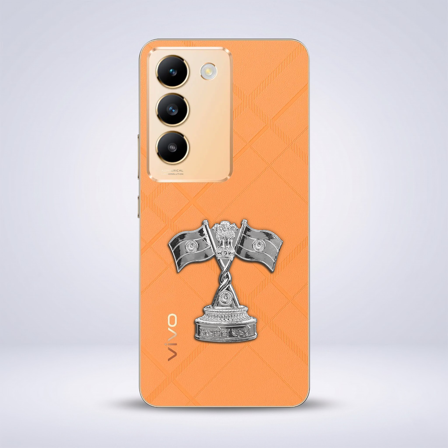 Vivo Y200e 5G Compatible Satyamev Jayate 3D Metal Emblem Sticker