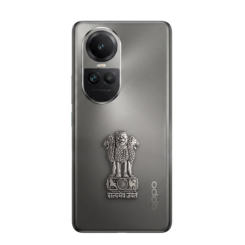 Oppo Reno 10 5G Compatible Satyamev Jayate 3D Metal Emblem Sticker