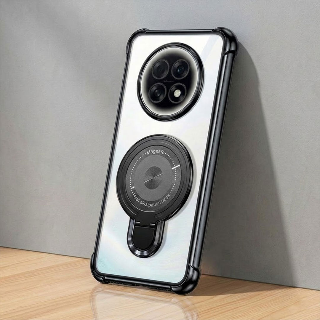 Oppo F31 Pro+ 5G Luxury Four Corner Invincible Bracket Ring Stand Case (Buy 1 Get 1 Free Surprise Cover)