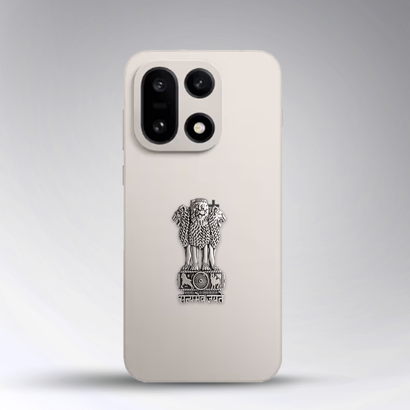 OnePlus 15 5G Compatible Satyamev Jayate 3D Metal Emblem Sticker