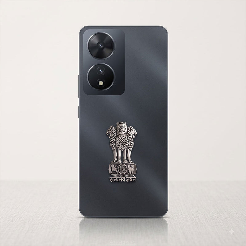 Vivo T2 5G Compatible Satyamev Jayate 3D Metal Emblem Sticker
