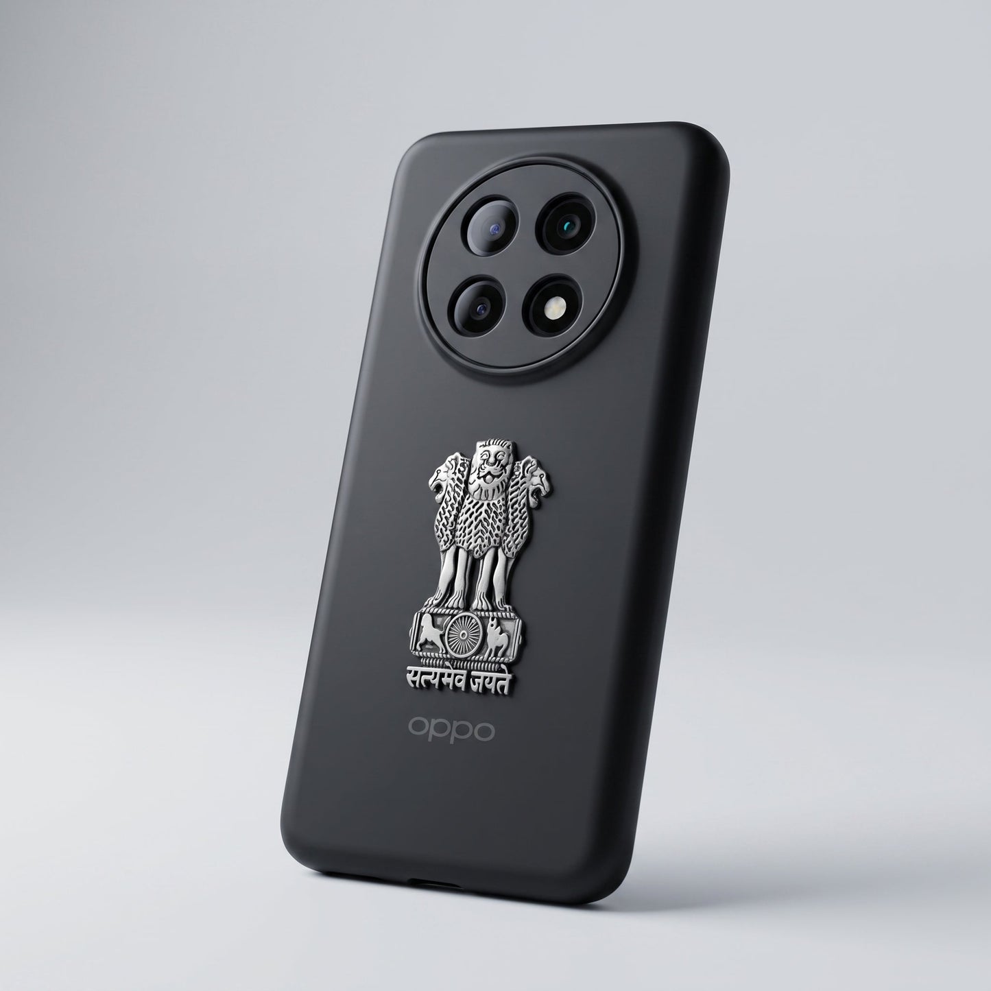 Oppo F29 Pro 5G Compatible Satyamev Jayate 3D Metal Emblem Sticker