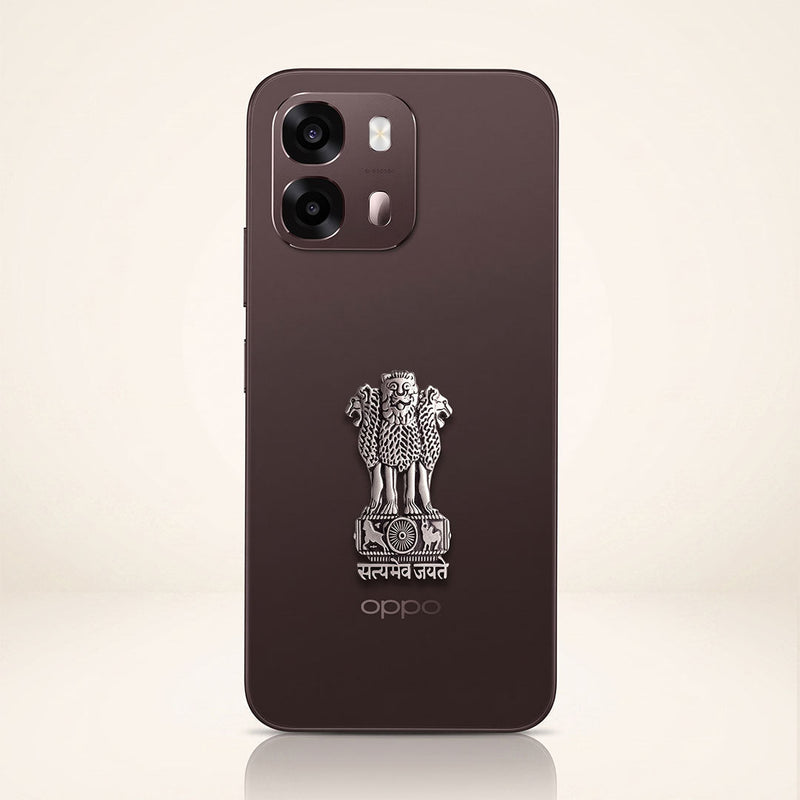 Oppo A6 Pro 5G Compatible Satyamev Jayate 3D Metal Emblem Sticker
