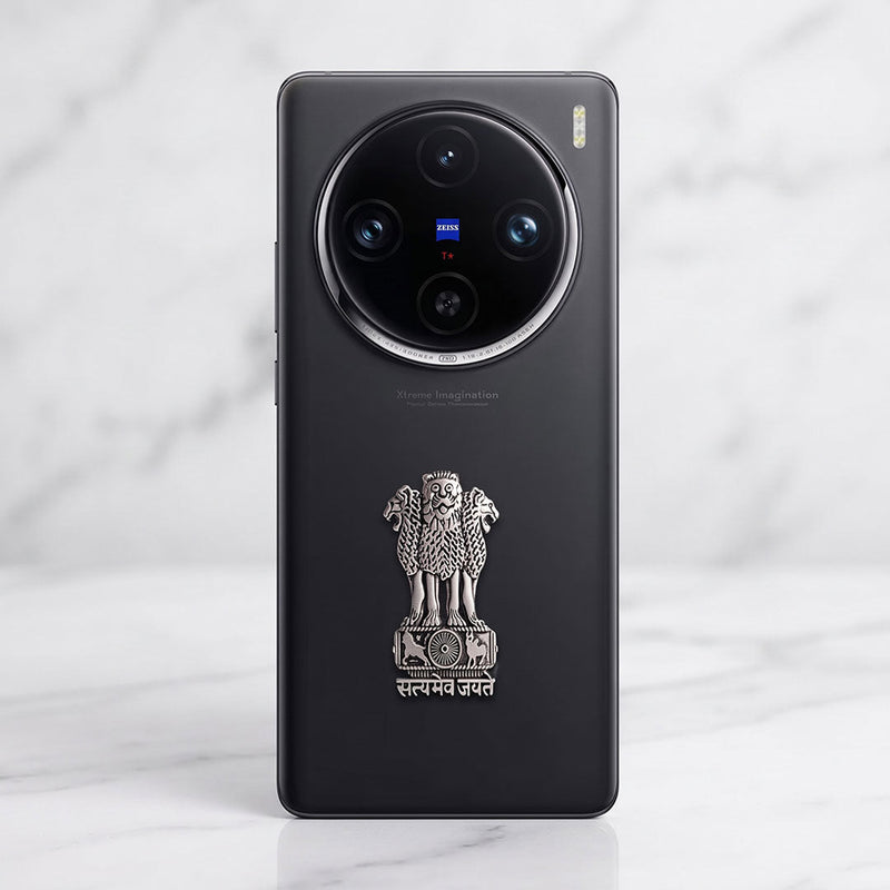Vivo X100 Pro 5G Compatible Satyamev Jayate 3D Metal Emblem Sticker
