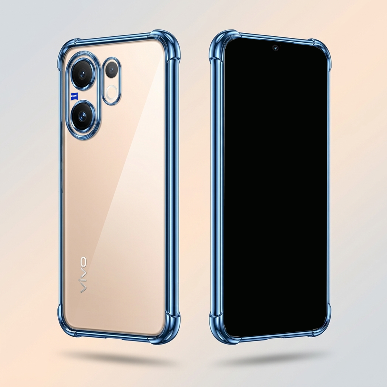 Vivo T4 Pro 5G Anti-Yellow Electroplating Transparent Airbags Case