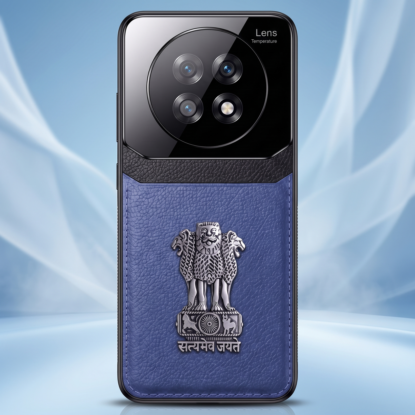 Oppo F31 Pro+ 5G Satyamev Jayate 3D Metal Leather Back Case