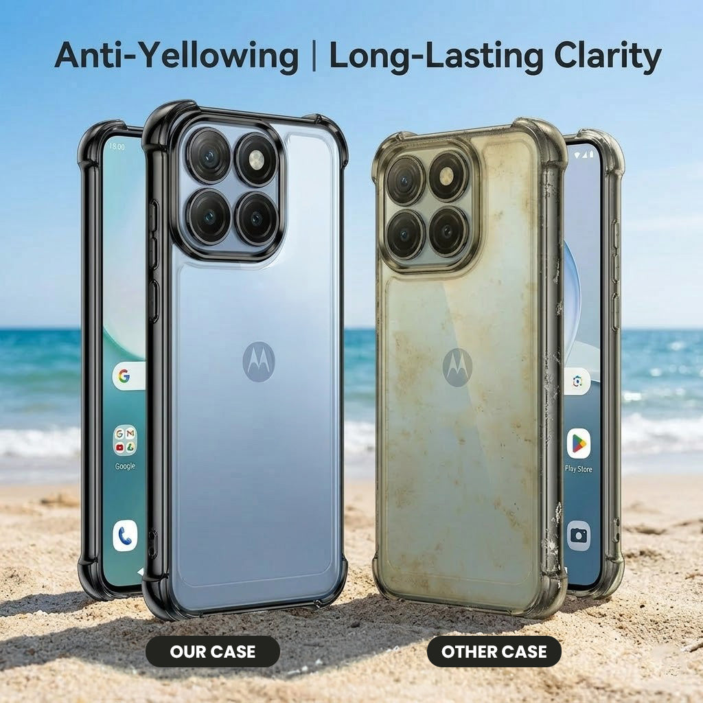 Motorola Edge 70 5G Anti-Yellow Electroplating Transparent Airbags Case