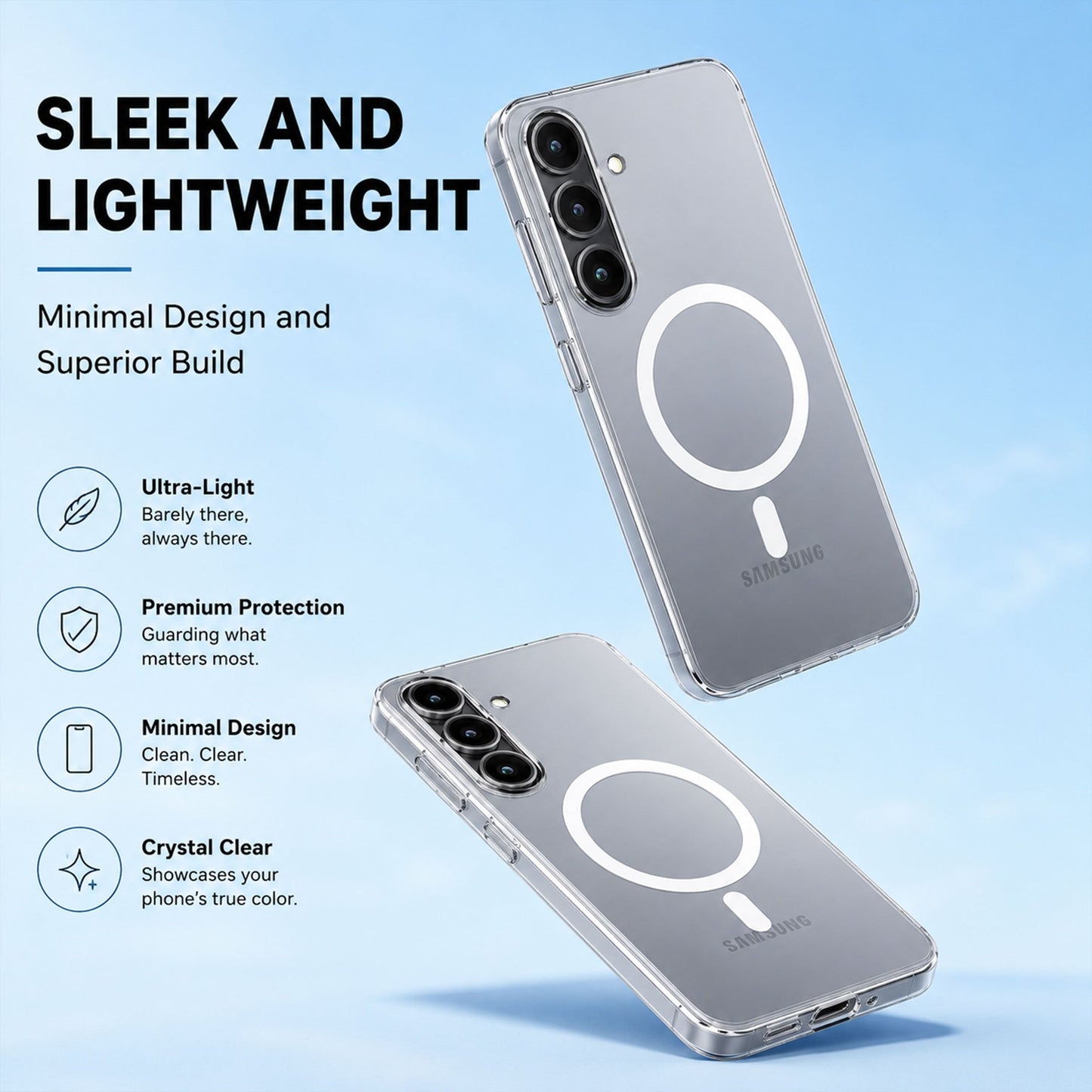 Samsung Galaxy A36 5G Clear Anti-Yellow MagSafe Protective Case