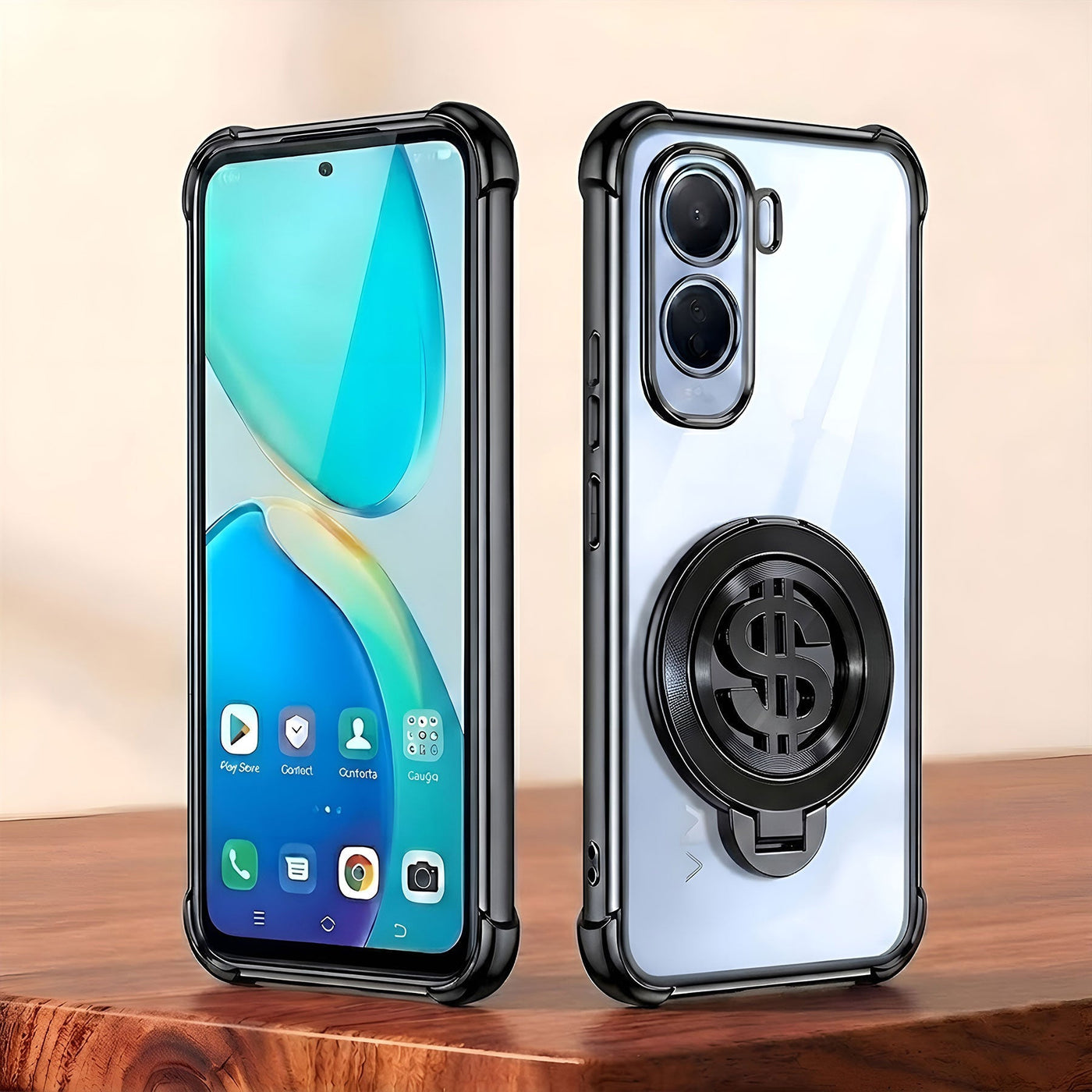 Vivo T5 Pro 5G Four Corner Airbags 100% Original Astro Money Magnet Rotating Dollar Case