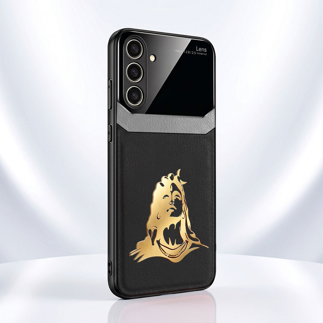 Samsung Galaxy A36 5G Mahadev 3D Gold Metal Leather Back Case