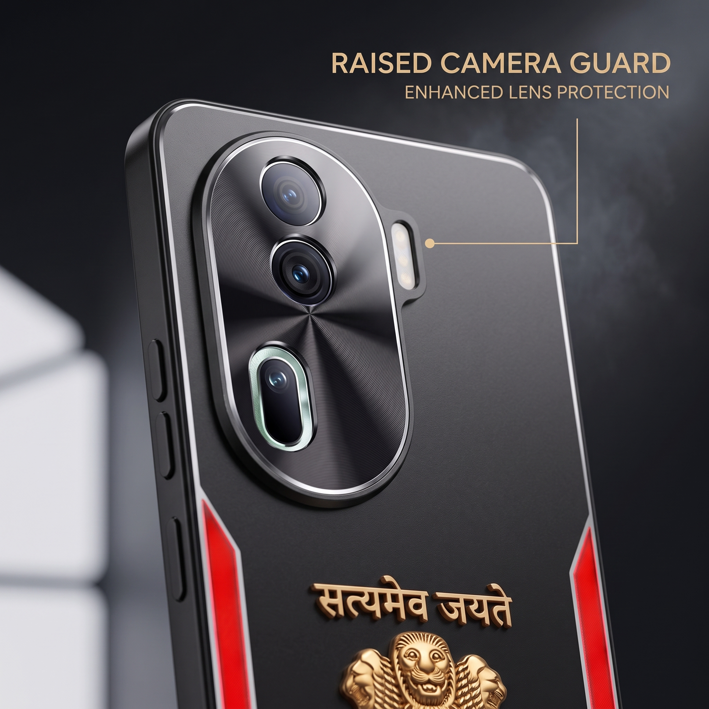 Oppo Reno 11 Pro 5G Satyamev Jayate 3D Metal Aluminium Back Case