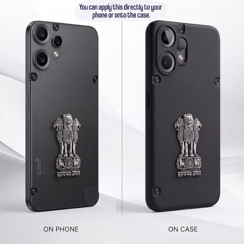 CMF Phone 2 Pro 5G Compatible Satyamev Jayate 3D Metal Emblem Sticker