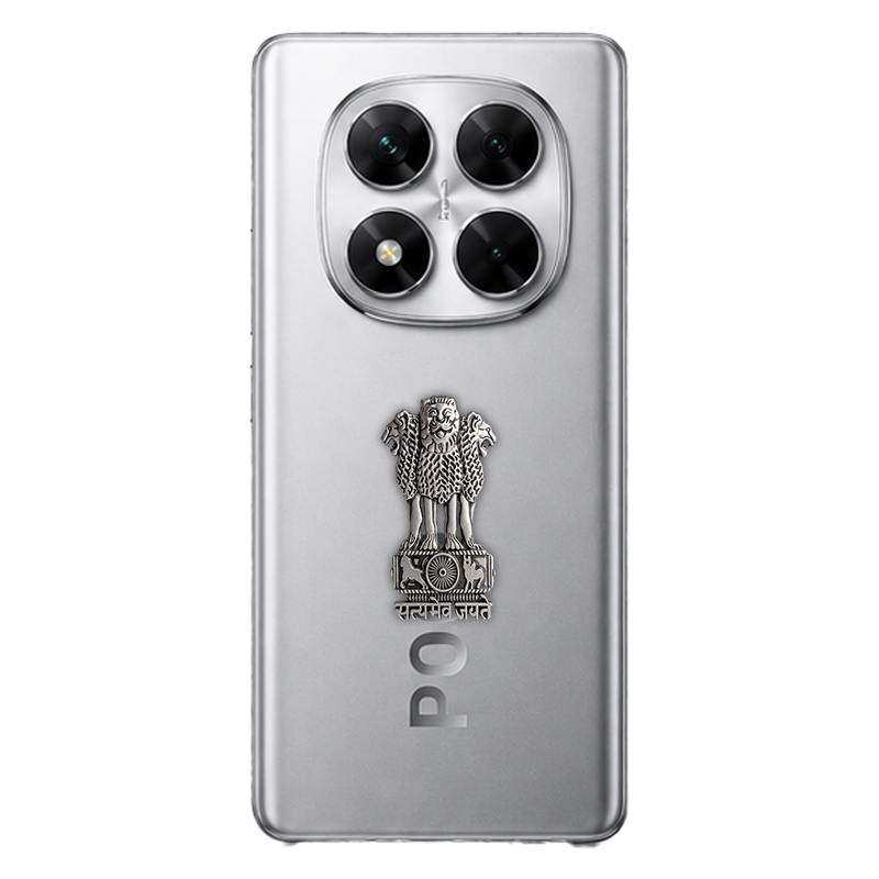 POCO X7 5G Compatible Satyamev Jayate 3D Metal Emblem Sticker