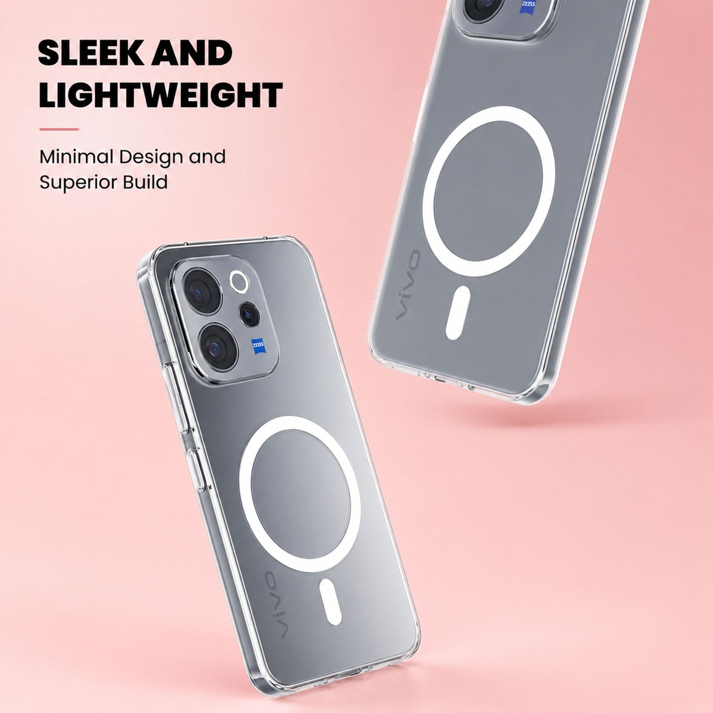 Vivo V70 5G Clear Anti-Yellow MagSafe Protective Case