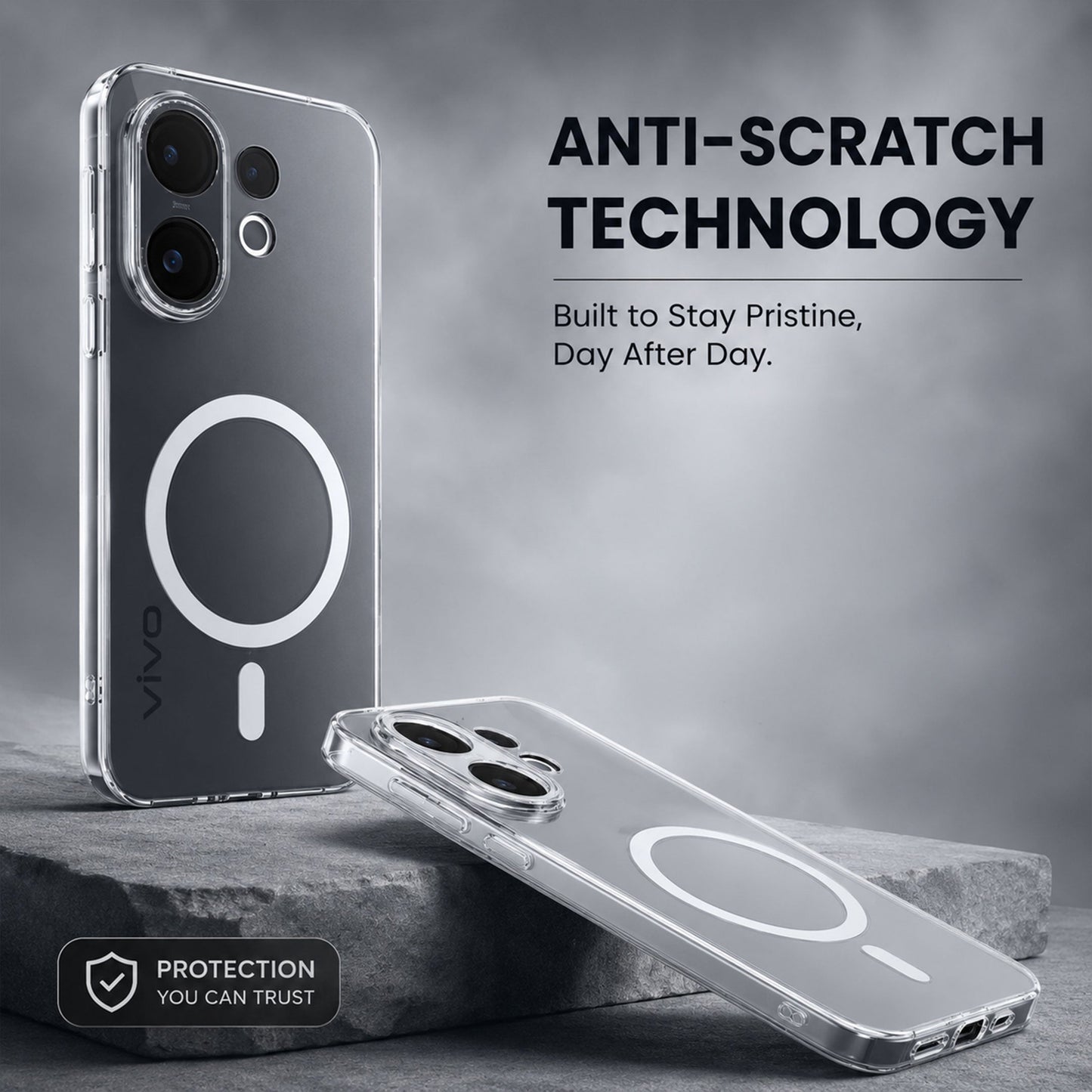 Vivo V60 5G Clear Anti-Yellow MagSafe Protective Case