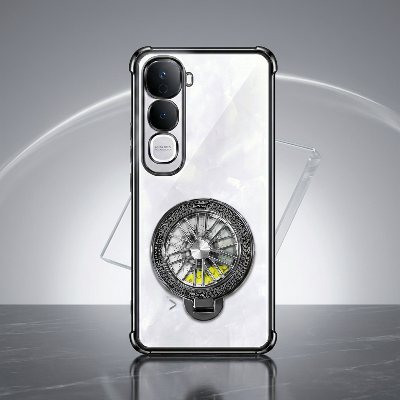 Vivo Y400 Pro 5G Premium Stress Buster Wheel Rotating Shockproof Airbags Case