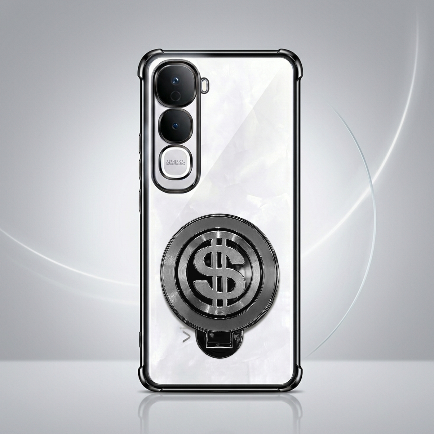 Vivo Y400 Pro 5G Four Corner Airbags 100% Original Astro Money Magnet Rotating Dollar Case