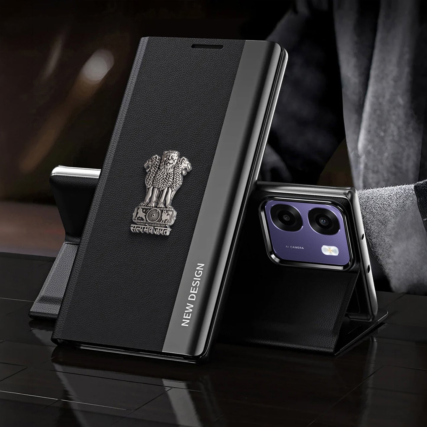 Oppo K14 5G Satyamev Jayate Flip Leather Case