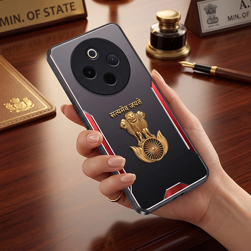 Vivo T4 5G Satyamev Jayate 3D Metal Aluminium Back Case