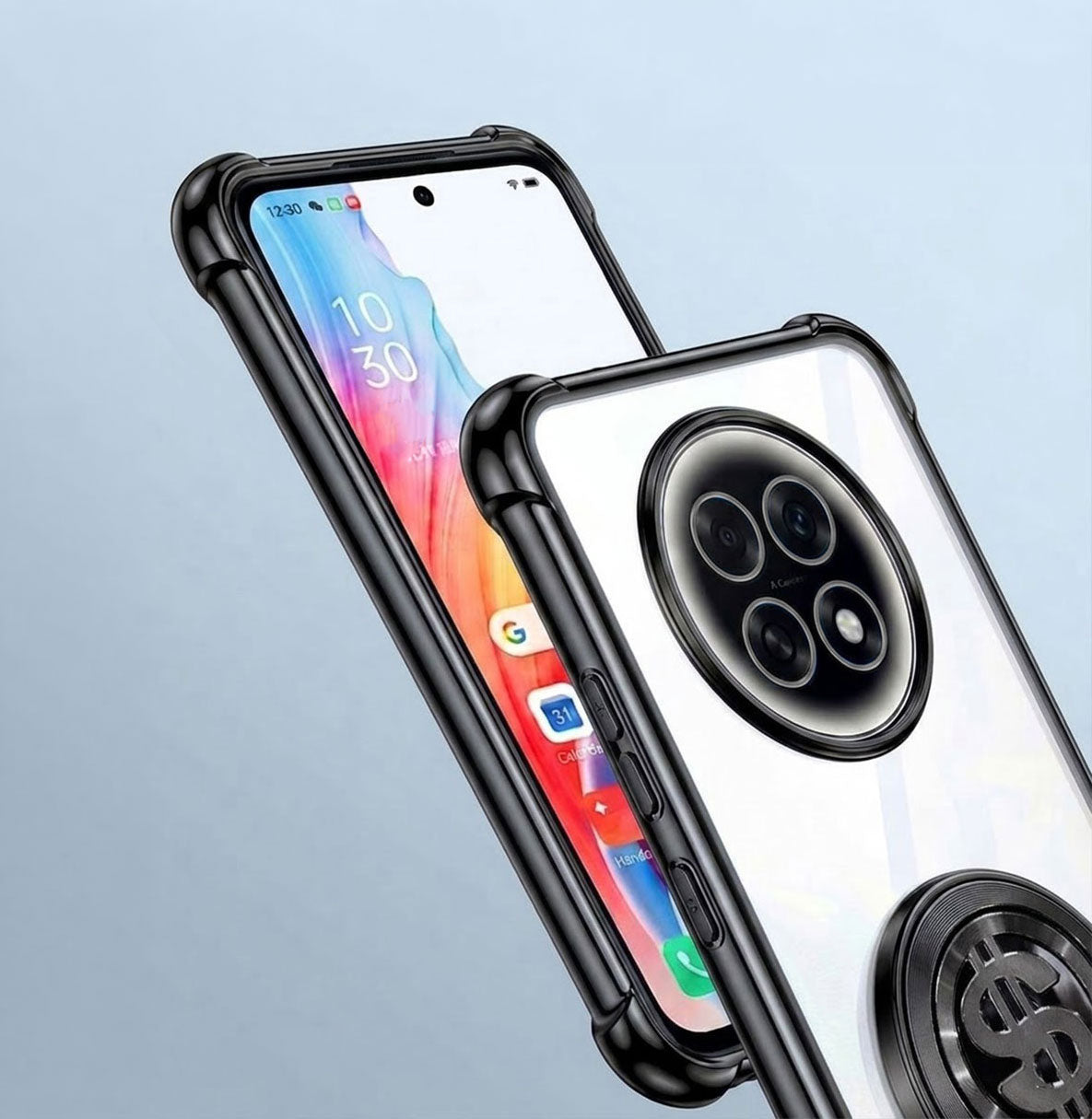 Oppo F31 Pro+ 5G Four Corner Airbags 100% Original Astro Money Magnet Rotating Dollar Case (Buy 1 Get 1 Free Surprise Cover)