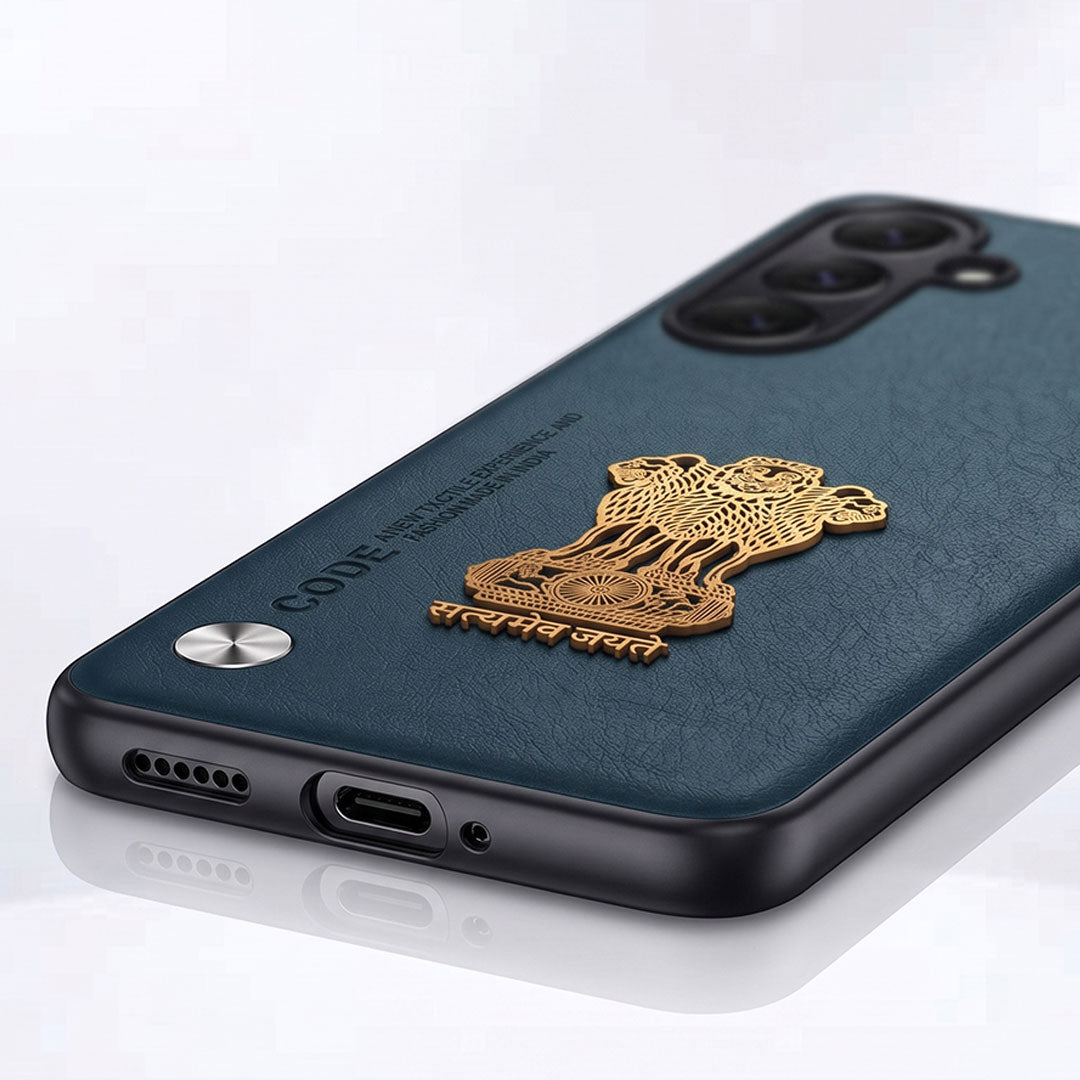Samsung Galaxy A55 5G Satyamev Jayate Vegan Leather Back Case