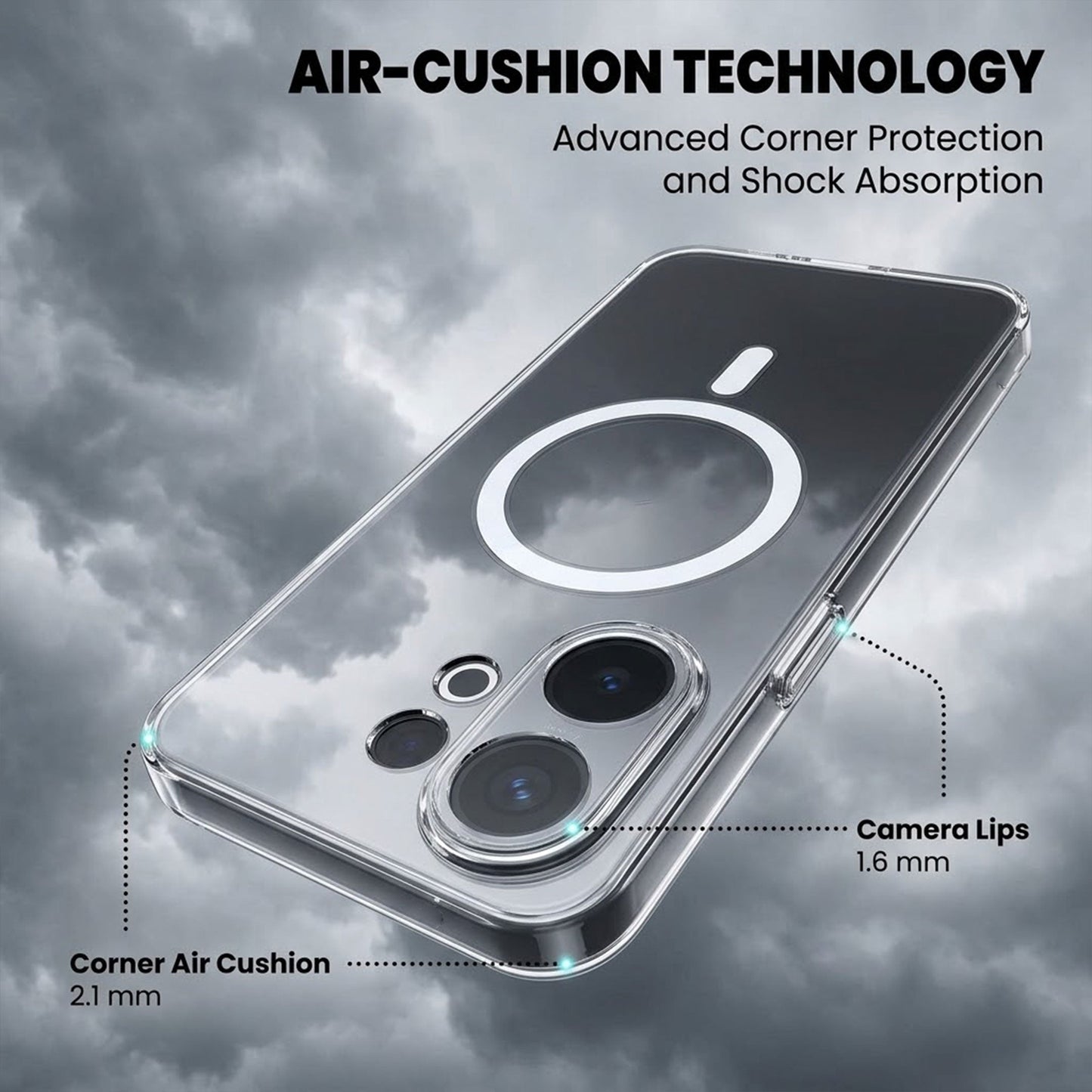Vivo V60 5G Clear Anti-Yellow MagSafe Protective Case