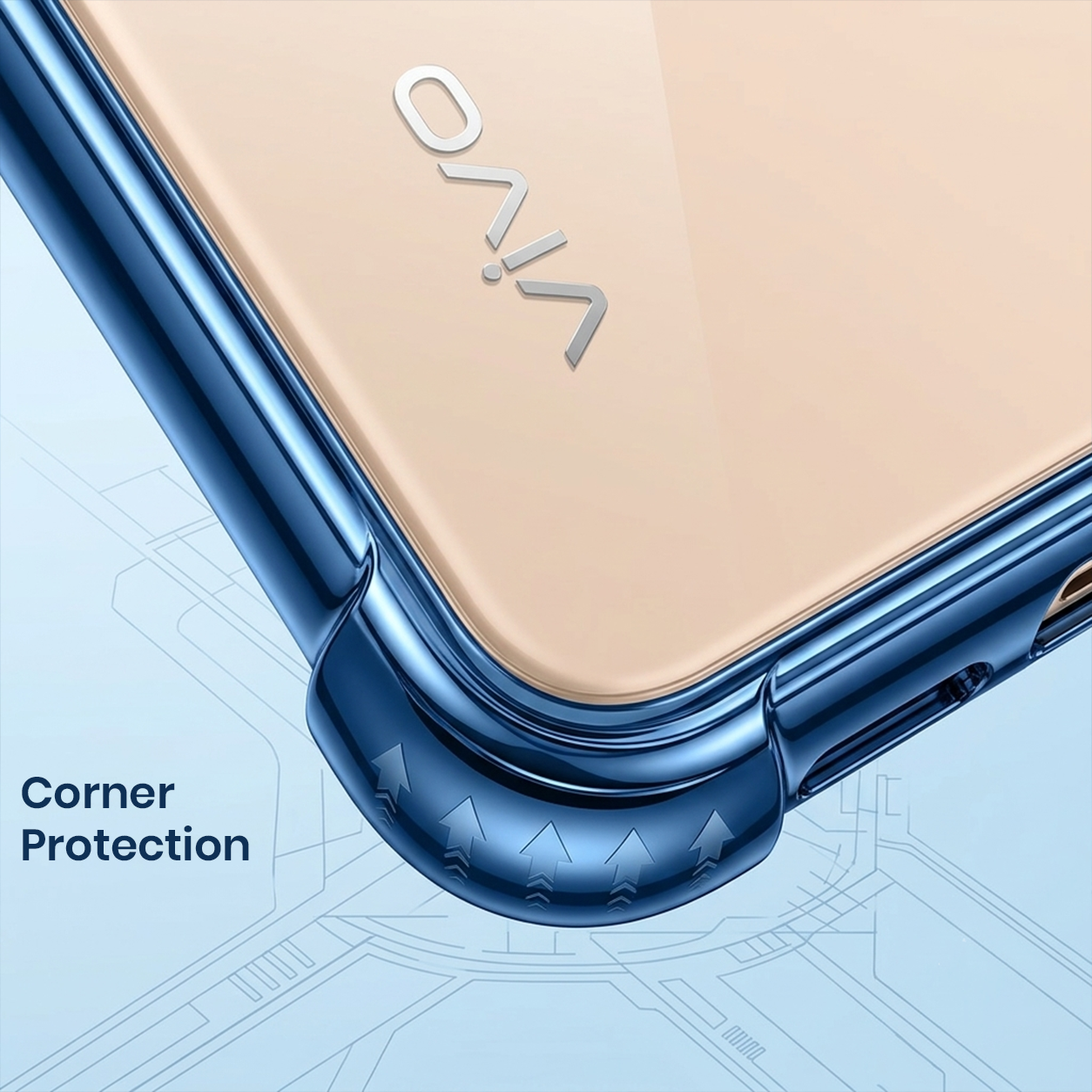 Vivo V60 5G Anti-Yellow Electroplating Transparent Airbags Case