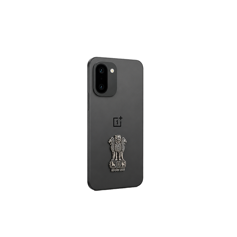 OnePlus 15R 5G Compatible Satyamev Jayate 3D Metal Emblem Sticker