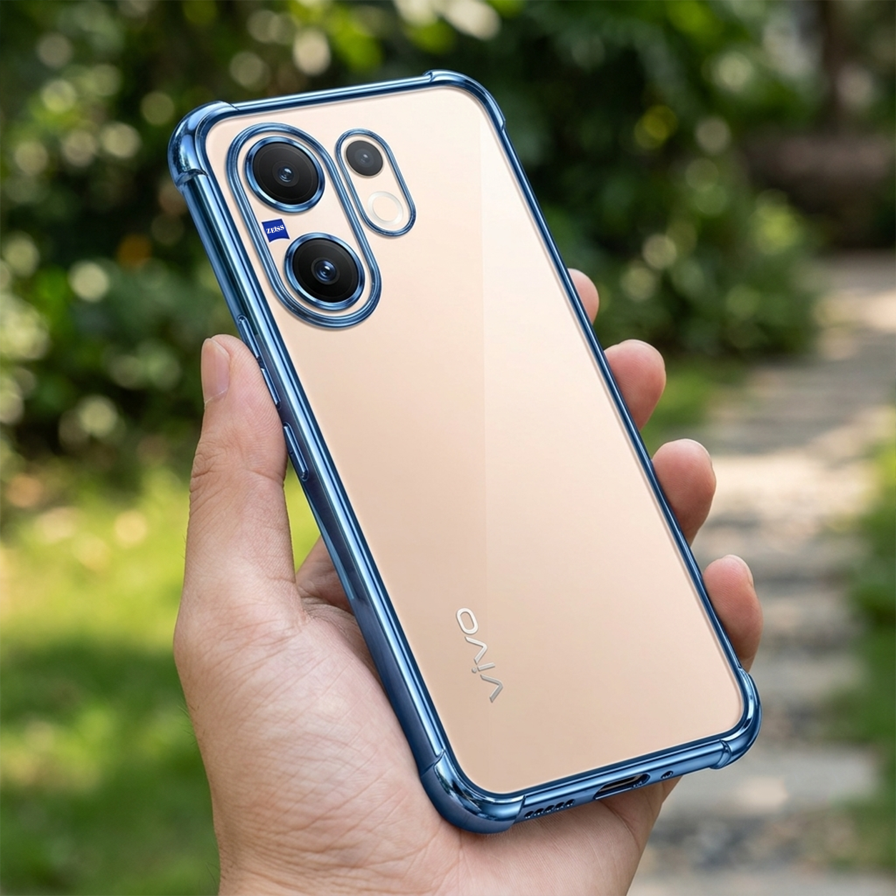Vivo X200FE 5G Anti-Yellow Electroplating Transparent Airbags Case