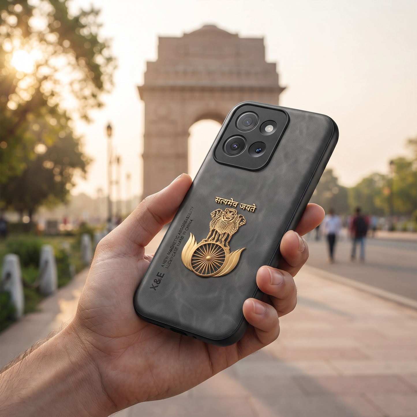 Motorola Edge 50 5G Satyamev Jayate Comfortable Leather Phone Case