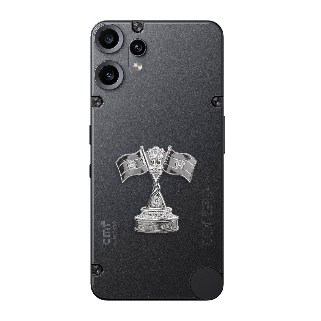Nothing Phone 2 Pro 5G Compatible Satyamev Jayate 3D Metal Emblem Sticker