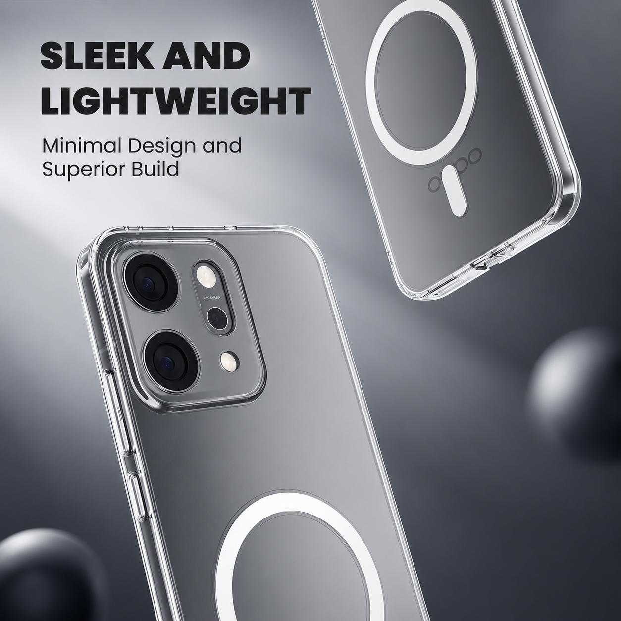 Oppo Reno 14 5G Clear Anti-Yellow MagSafe Protective Case