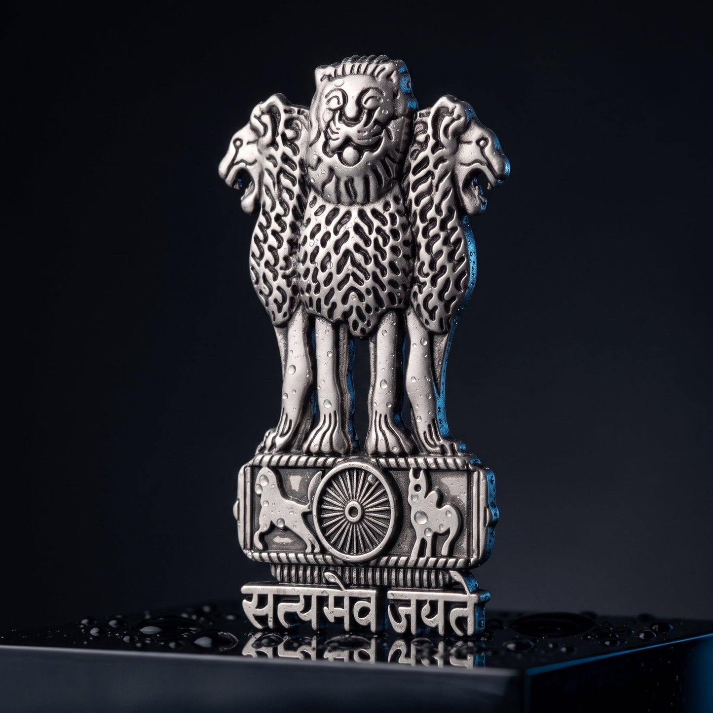 Samsung S23 Ultra 5G Compatible Satyamev Jayate 3D Metal Emblem Sticker