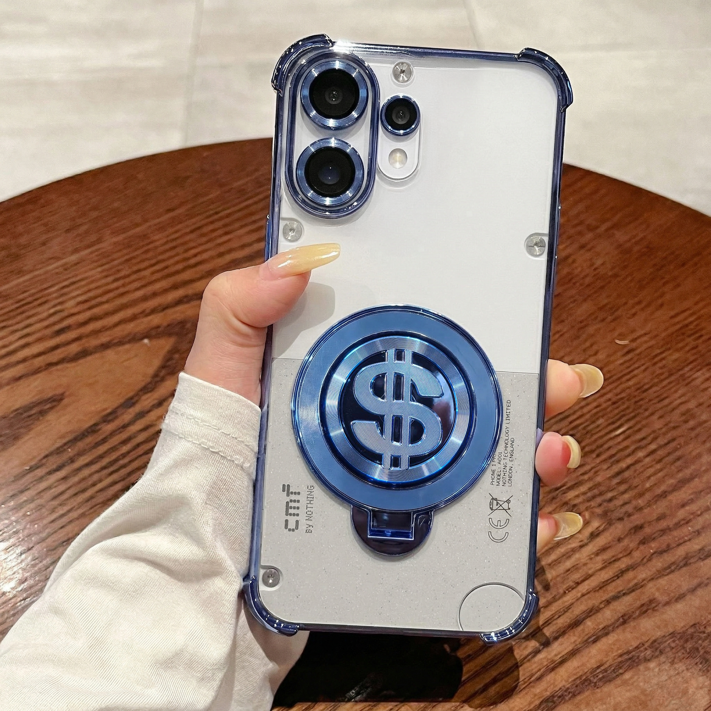 Nothing Phone 2 Pro 5G Four Corner Airbags 100% Original Astro Money Magnet Rotating Dollar Case