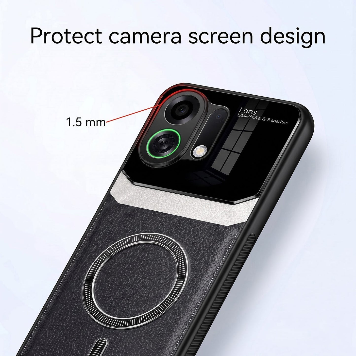 Oppo K13 Turbo 5G Premium Magsafe Magnetic Leather Lens Protective Case