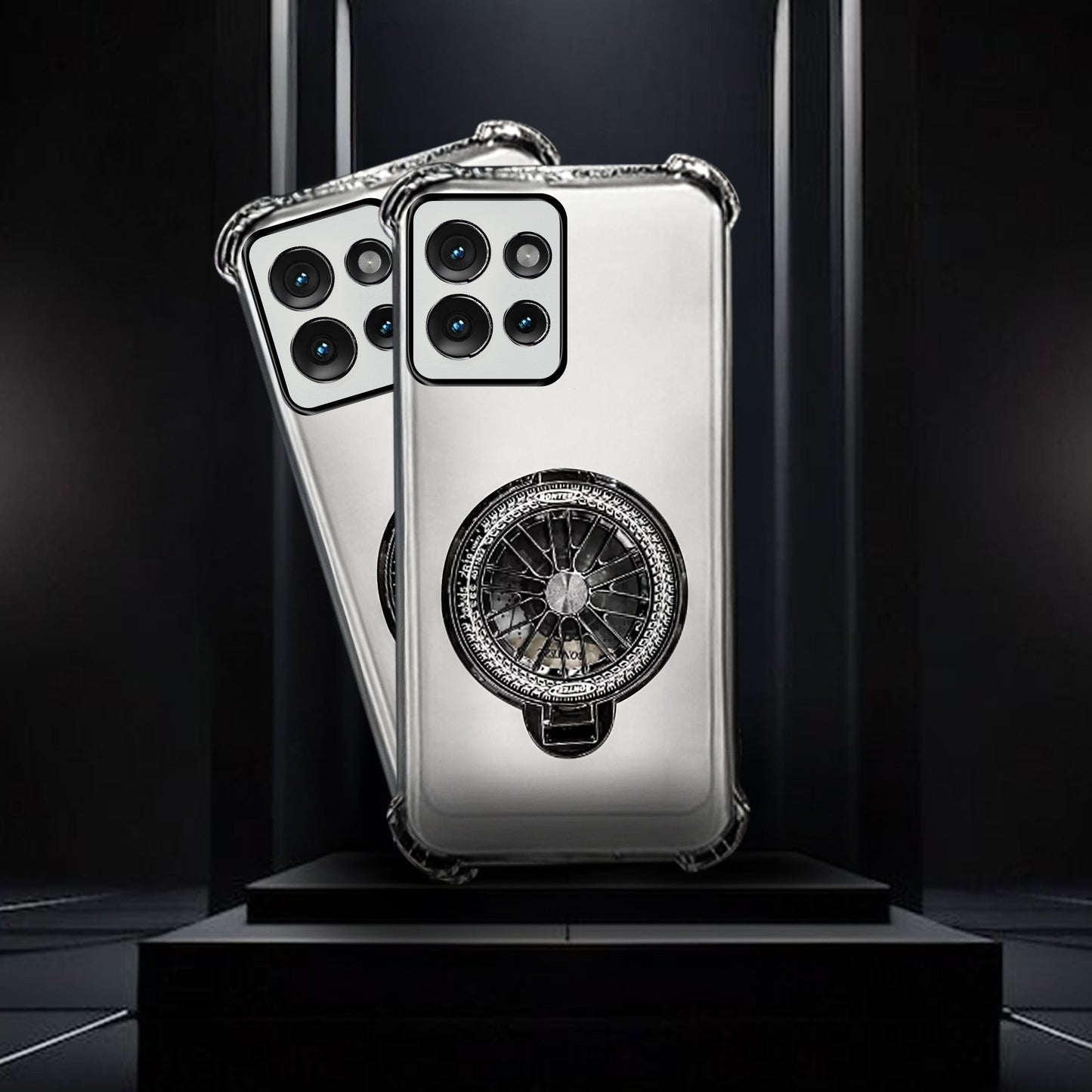 Motorola Edge 50 Neo 5G Premium Stress Buster Wheel Rotating Shockproof Airbags Case