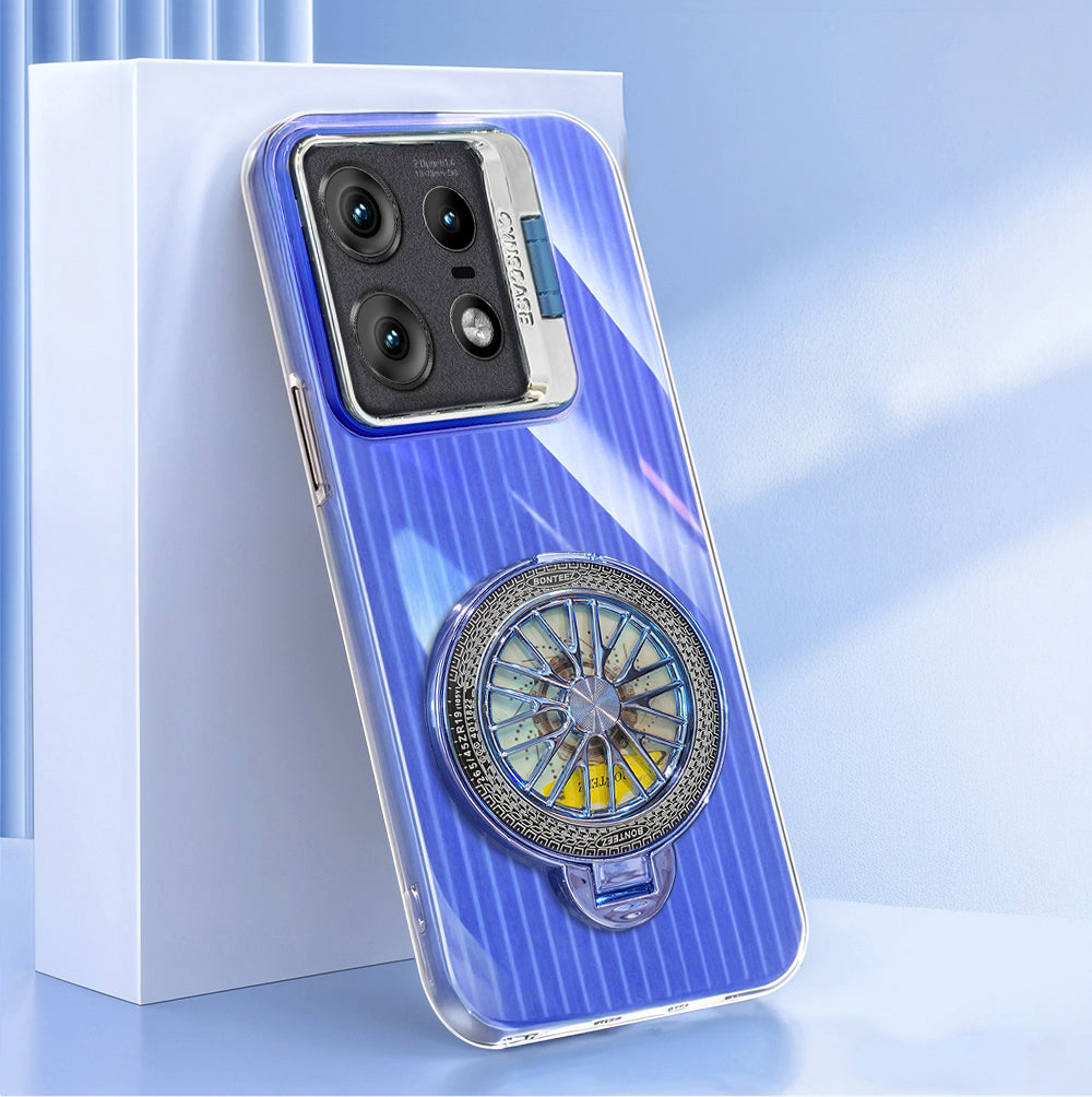 Motorola Edge 50 Pro 5G Luxury Dual Layer Hybrid Camera Wheel Rotating Case