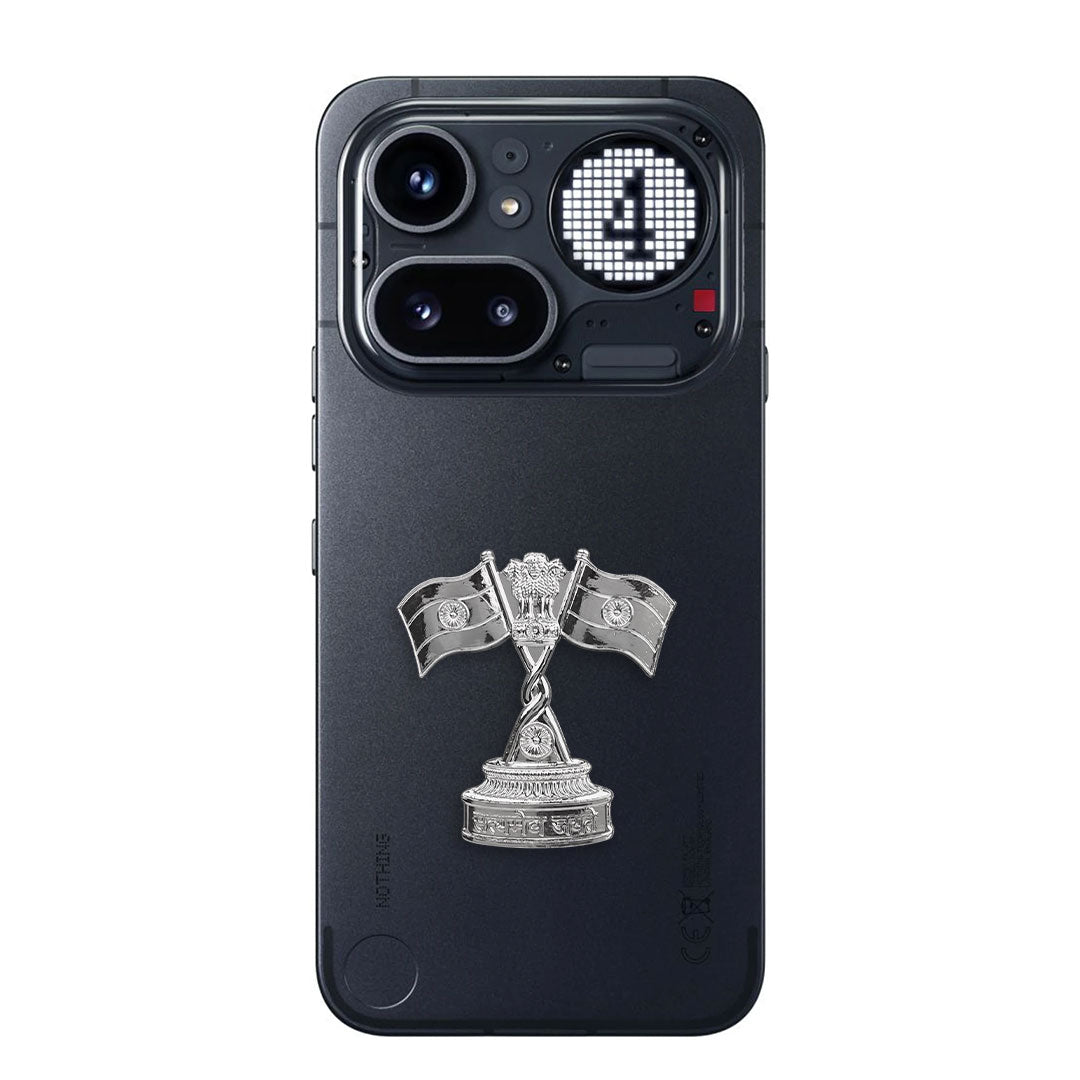 Nothing Phone 4A Pro 5G Compatible Satyamev Jayate 3D Metal Emblem Sticker
