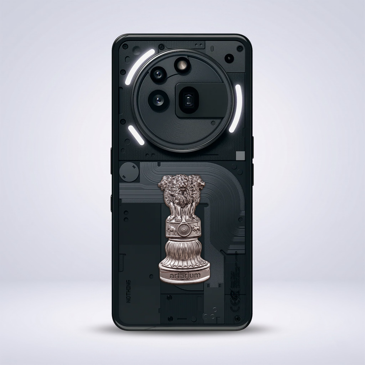 Nothing Phone 3A Pro 5G Compatible Satyamev Jayate 3D Metal Emblem Sticker
