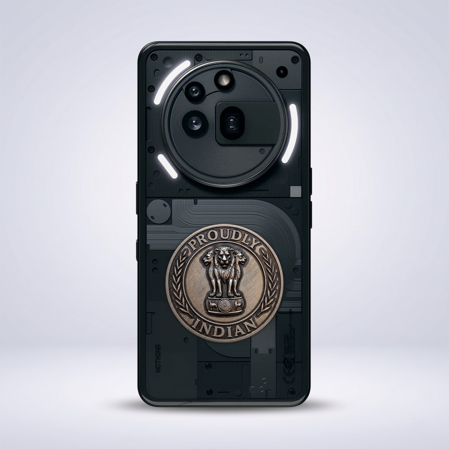 Nothing Phone 3A Pro 5G Compatible Satyamev Jayate 3D Metal Emblem Sticker