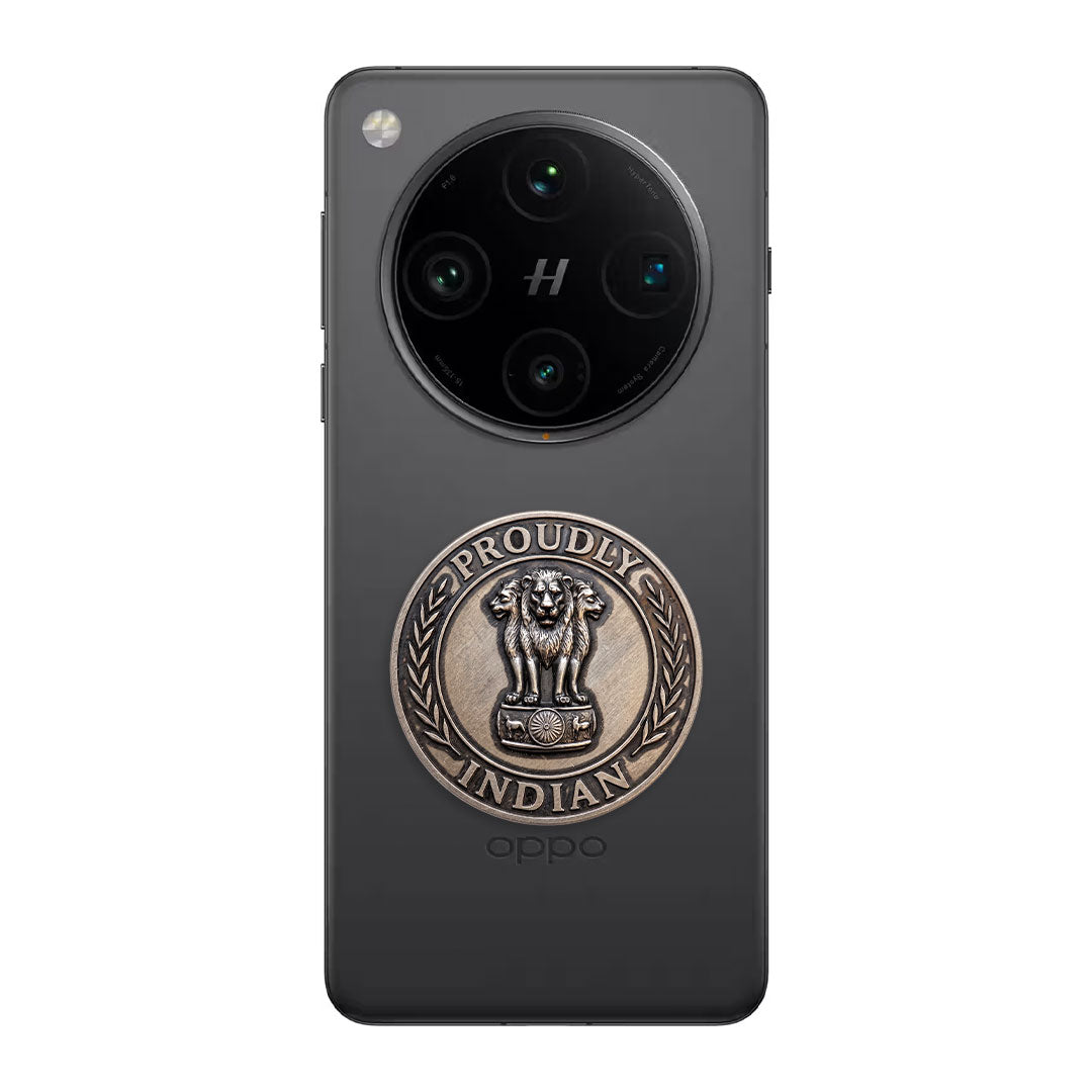 OPPO Find X8 Pro 5G Compatible Satyamev Jayate 3D Metal Emblem Sticker