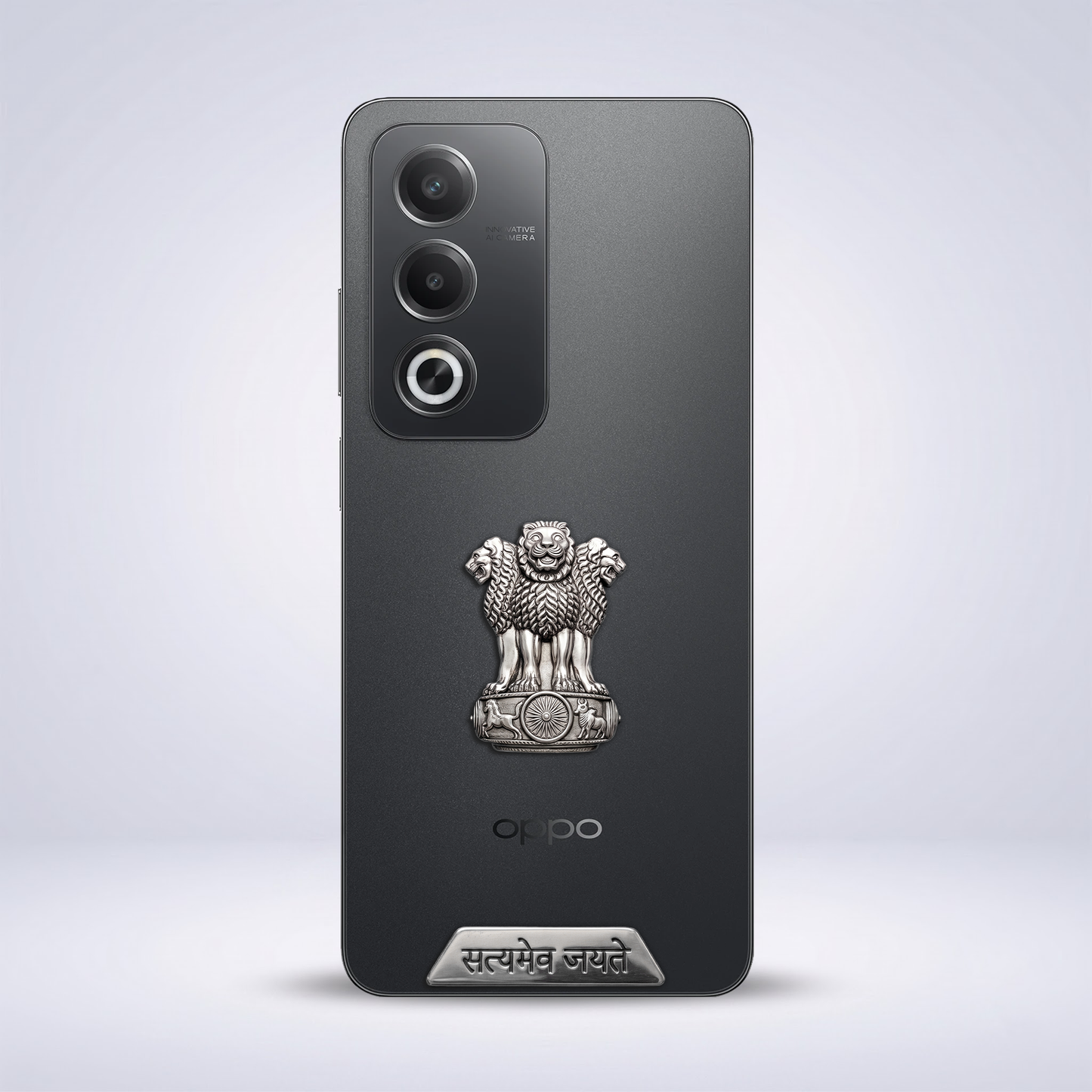 Oppo A3 Pro 5G Compatible Satyamev Jayate 3D Metal Emblem Sticker