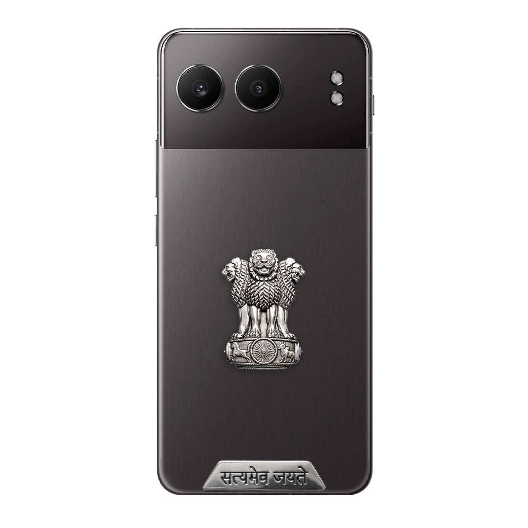One Plus Nord 4 5G Compatible Satyamev Jayate 3D Metal Emblem Sticker