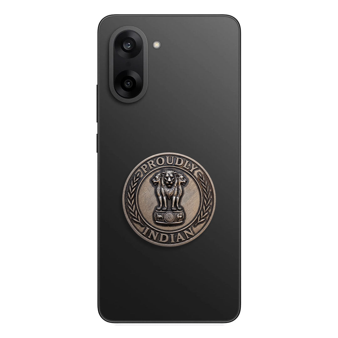 One Plus Nord CE5 5G Compatible Satyamev Jayate 3D Metal Emblem Sticker