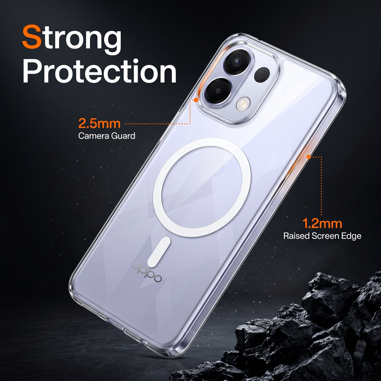 Oppo K13 5G Clear Anti-Yellow MagSafe Protective Case