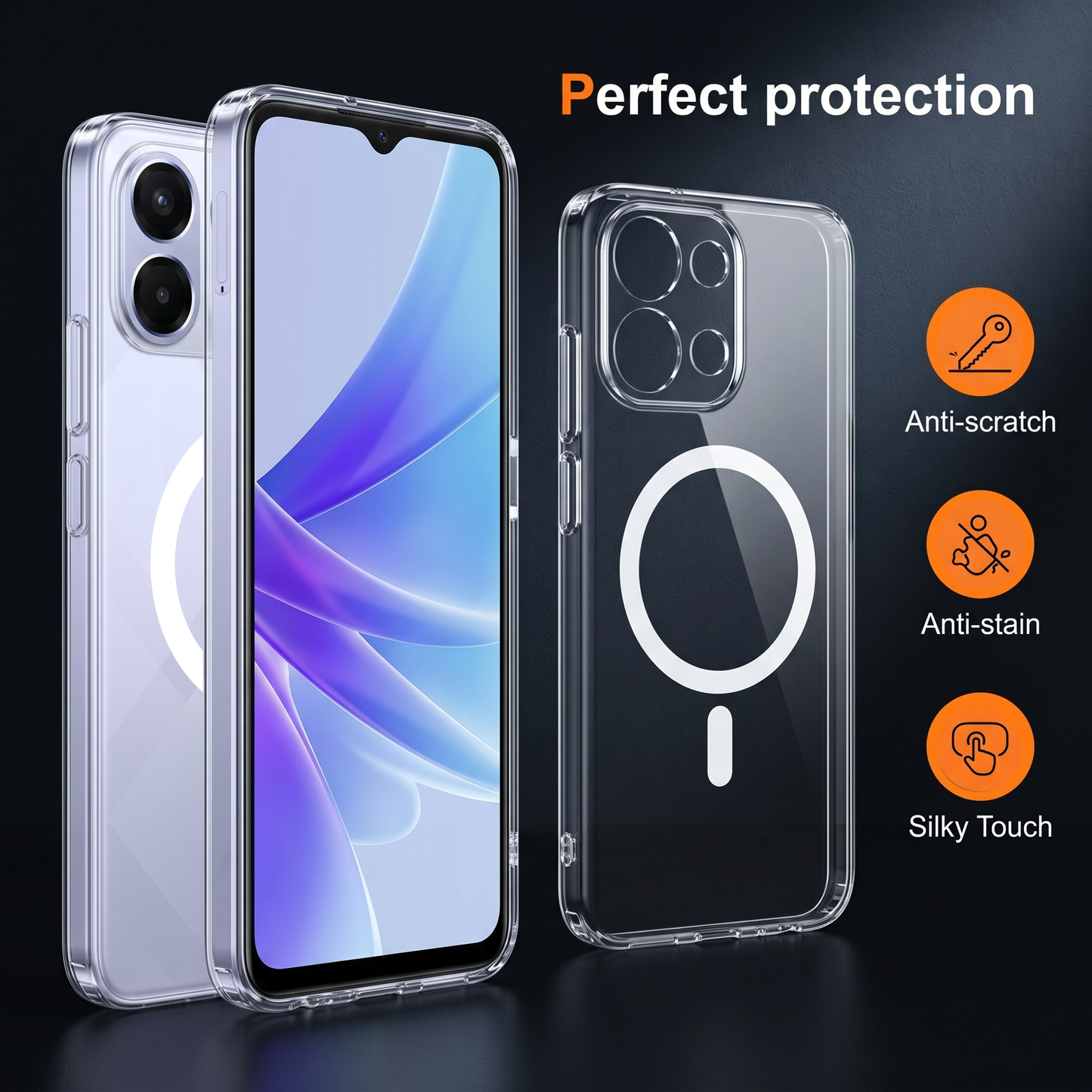 Oppo K13 5G Clear Anti-Yellow MagSafe Protective Case